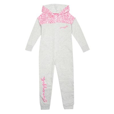 Pineapple Girls' grey printed all-in-one